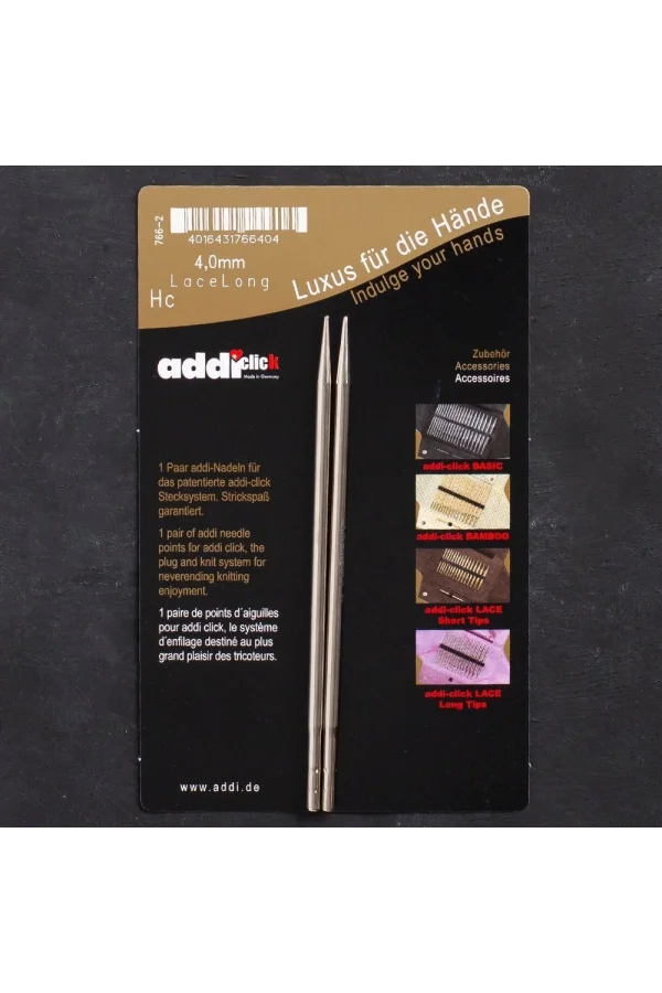Addi Click Lace 4mm Değiştirilebilir Uzun Uçlu Dan