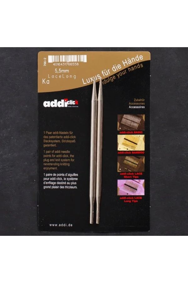 Addi Click Lace 5,5mm Değiştirilebilir Uzun Uçlu D