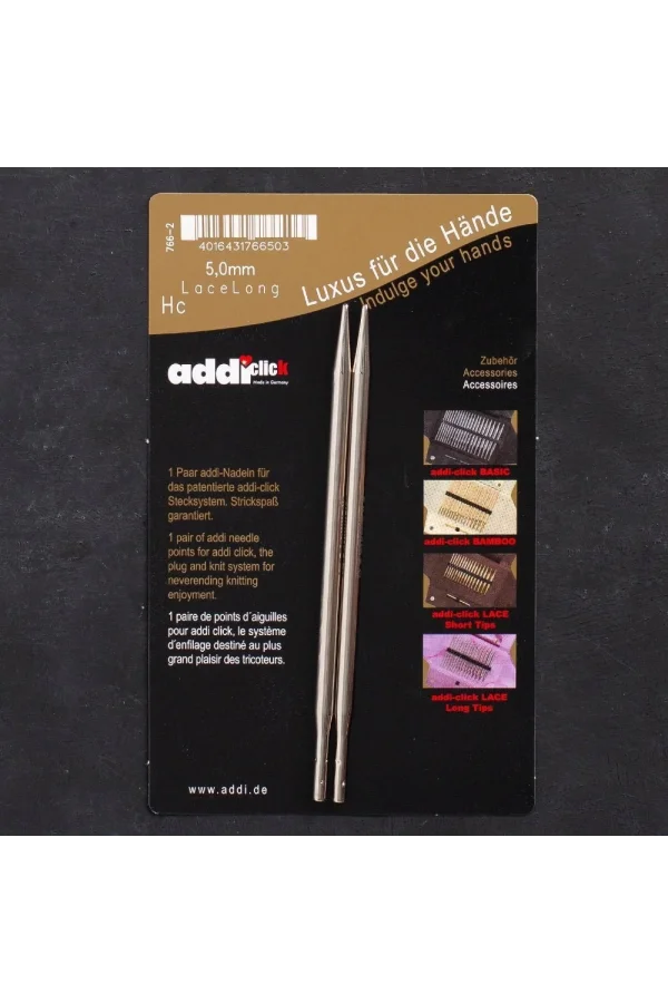 Addi Click Lace 5mm Değiştirilebilir Uzun Uçlu Dan