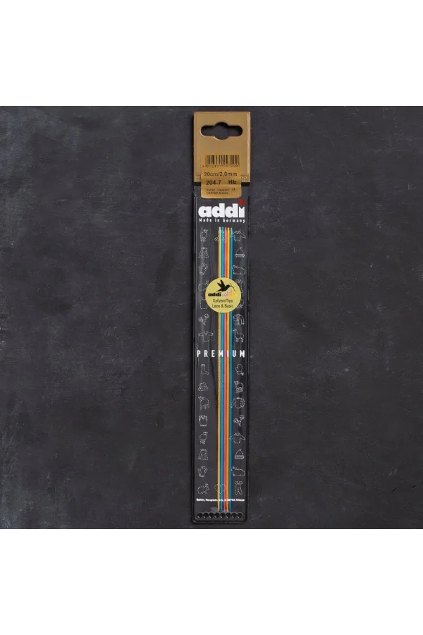 Addi Colibri 2mm 20cm Renkli Çorap Şişi - 204-7