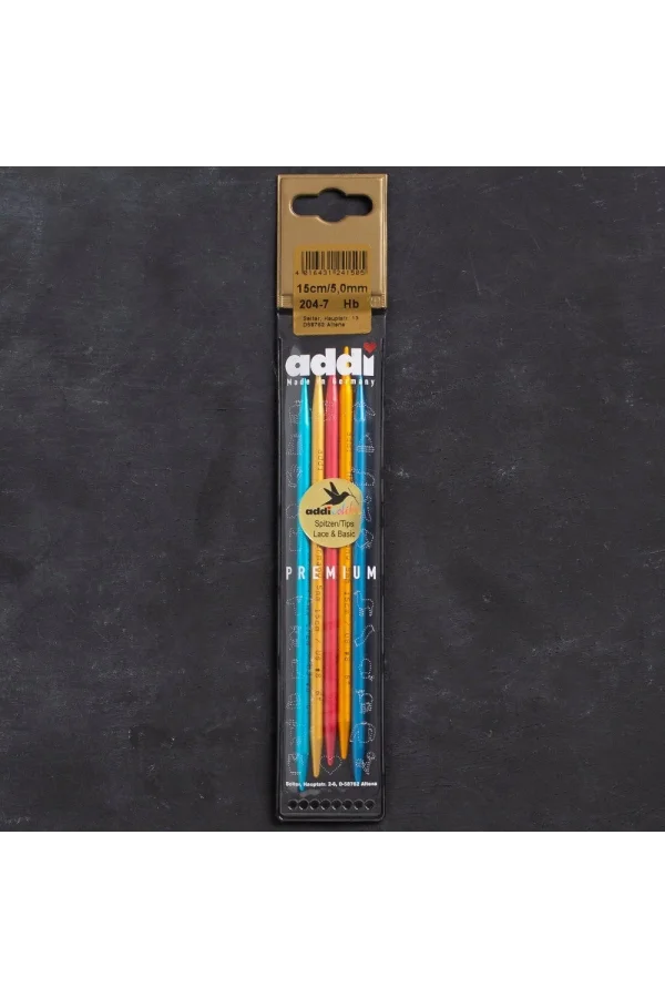 Addi Colibri 5mm 15cm Renkli Çorap Şişi - 204-7