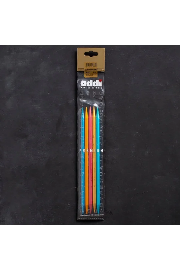 Addi Colibri 8mm 23cm Renkli Çorap Şişi - 204-7