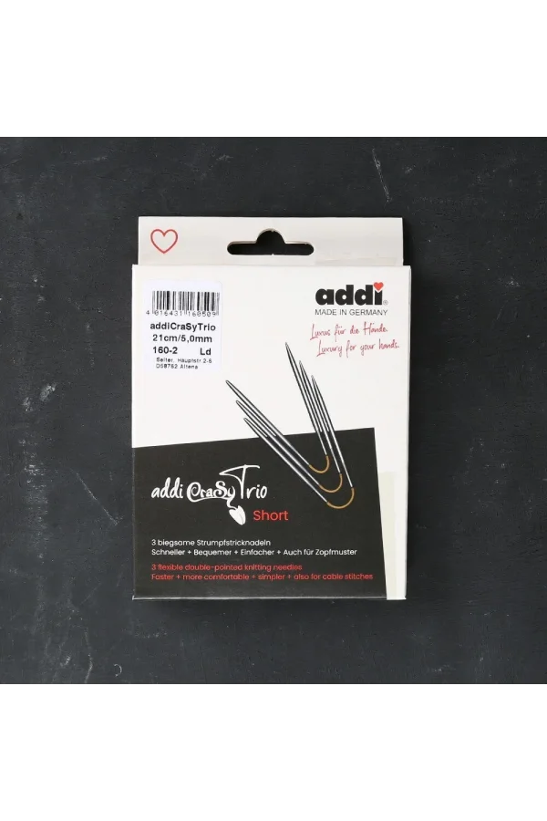 Addi CrasyTrio 3 lü 5 Mm 21 Cm Misinalı Çorap Şişi