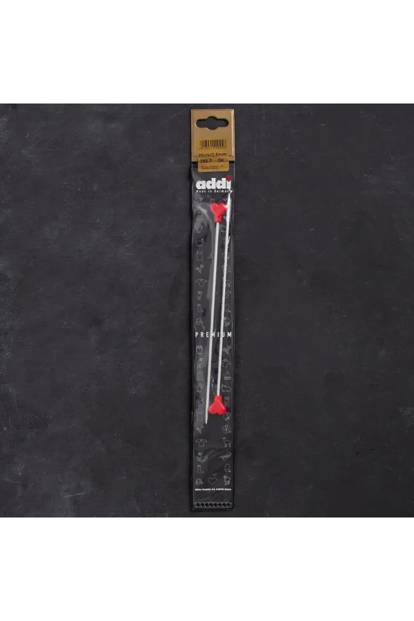 Addi Kalpli 2,5mm 20cm Klasik Alüminyum Örgü Şişi