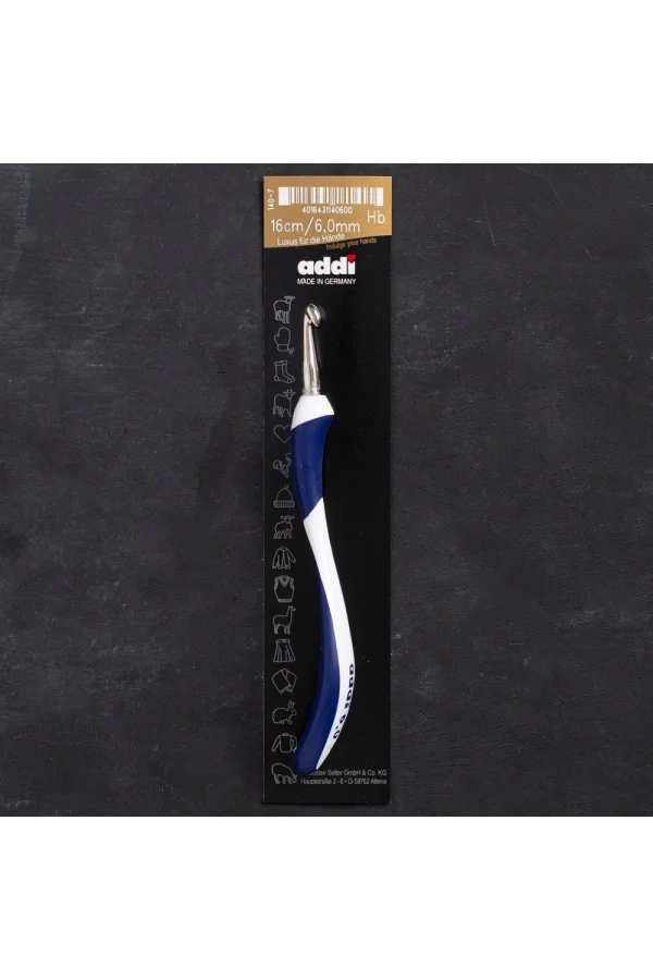 Addi Swing 6mm 16cm Lacivert Ergonomik Yün Tığ - 1