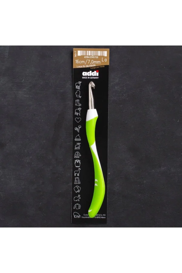 Addi Swing 7mm 16cm Yeşil Ergonomik Yün Tığ - 140-