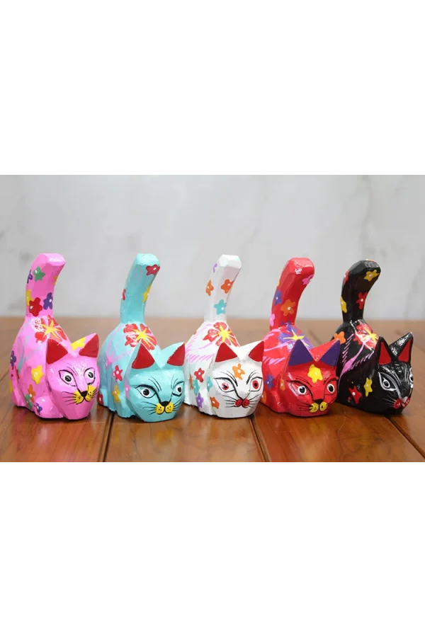 Ahşap 5li Kedi Seti Model 4