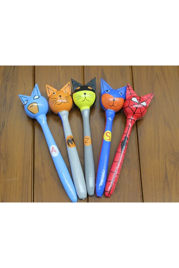 Ahşap 5li Marakas Seti Model 1