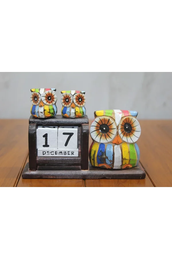 Ahşap Baykuş Takvim Model 2