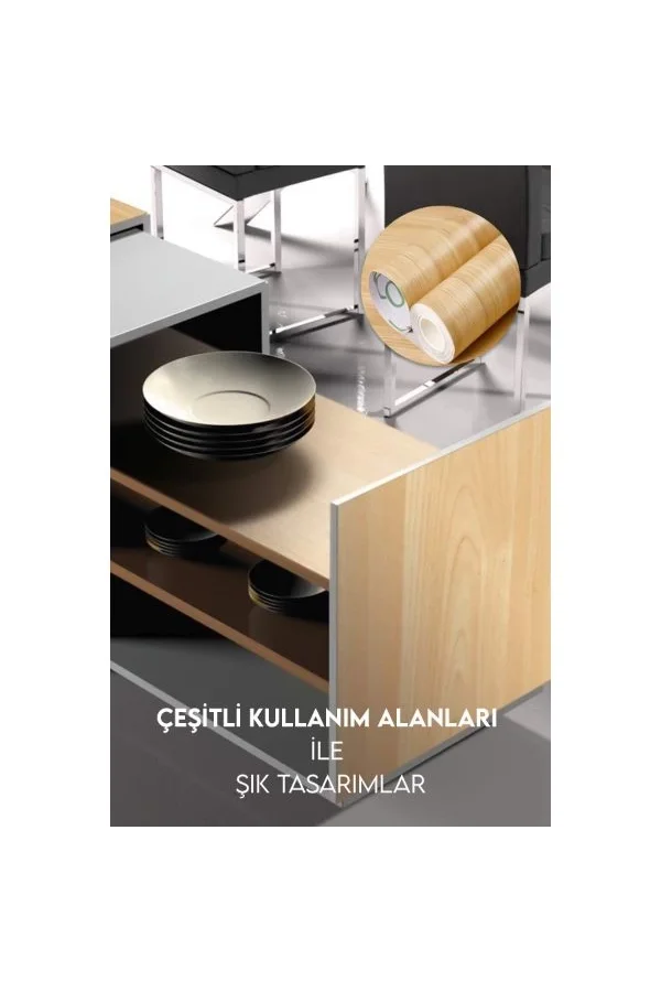 Ahşap Görünümlü Kendinden Yapışkanlı Kaplama Folyosu 5 Metre