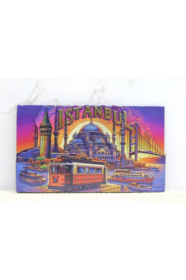 Ahşap İstanbul Temalı Magnet - Model 9