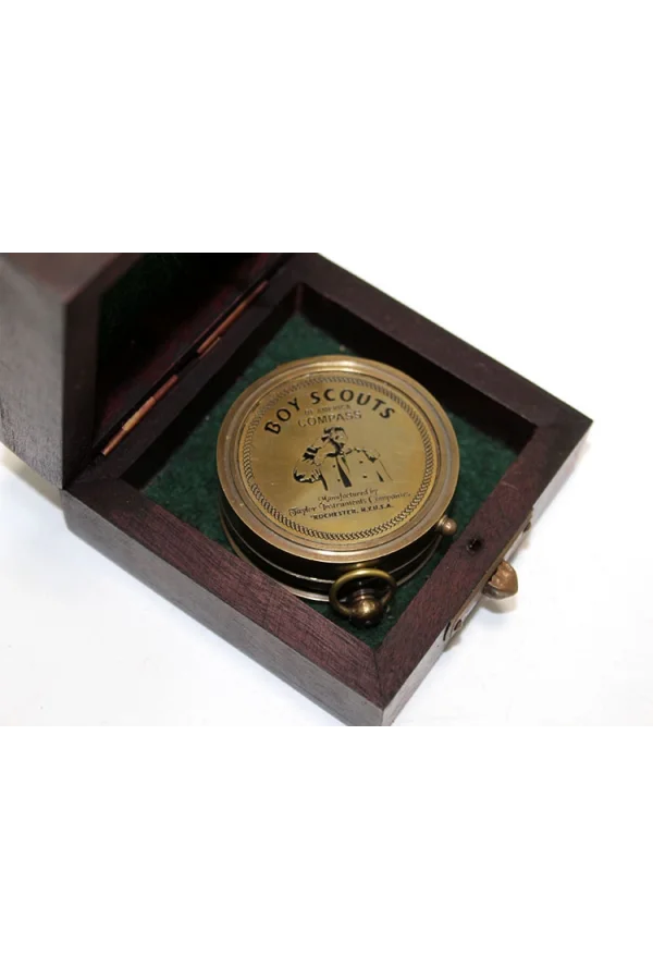 Ahşap Kutulu Pirinç Pusula Model 5