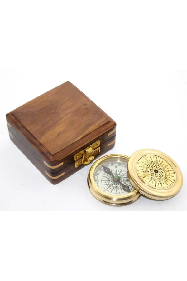 Ahşap Kutulu Pusula Model 2