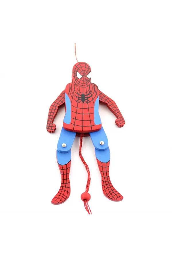 Ahşap Sallanan Örümcek Adam Figürü