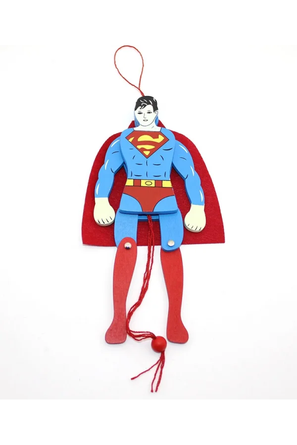 Ahşap Sallanan Süperman Figürü