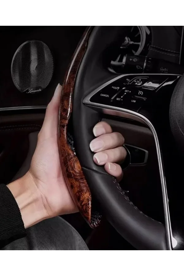 Ahşap Tasarımlı Direksiyon Simidi Koruma Kılıfı 2 li