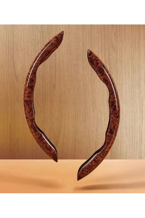 Ahşap Tasarımlı Direksiyon Simidi Koruma Kılıfı 2 li