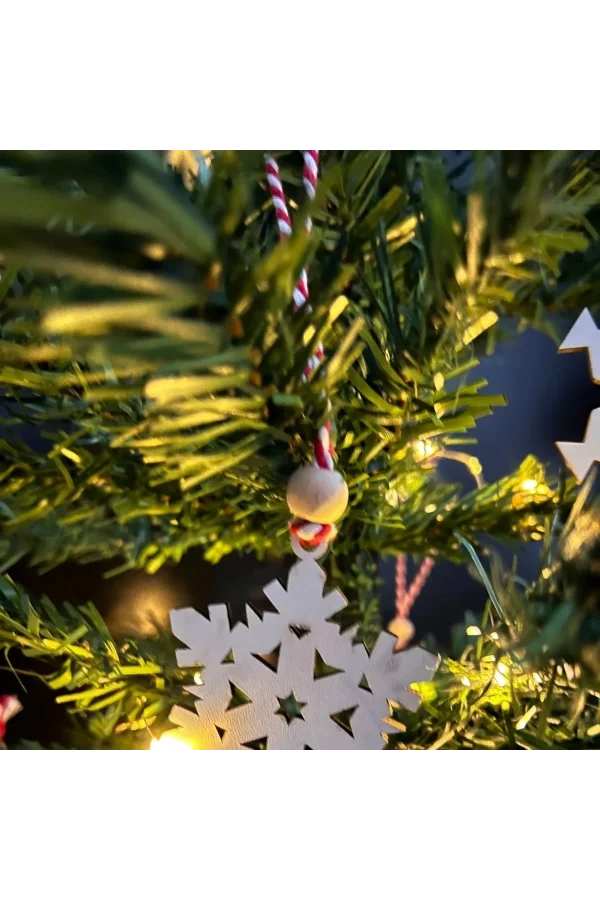 Ahşap Yılbaşı Ağaç Süsü-BY15