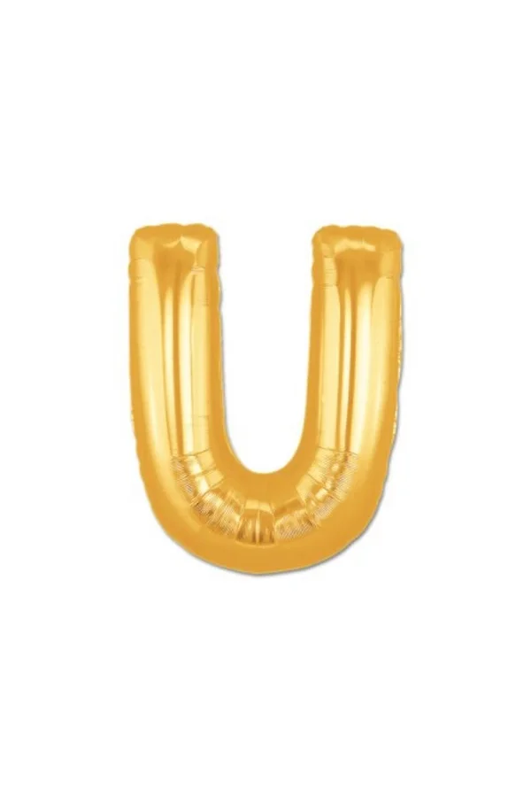 Altın Sarısı Folyo U Harfi Balon 1 Metre