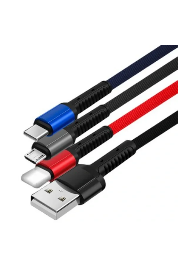 Anahtarlık Çoklu Şarj Kablosu 4 Başlıklı