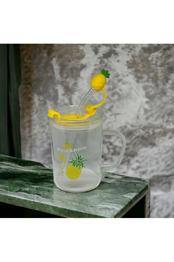 Ananas Tasarımlı Kupa Bardak