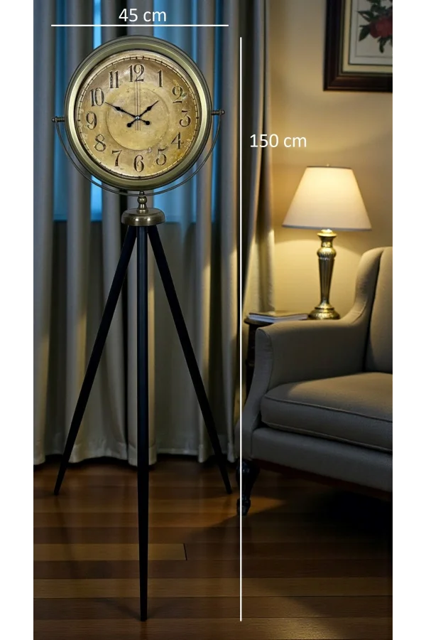 Antique Heritage Eskitme Tripod Ayaklı Saat