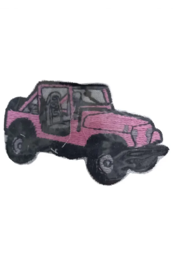 Aplike Ütü İle Yapışan Jeep pembe Arma 2,5x3 cm