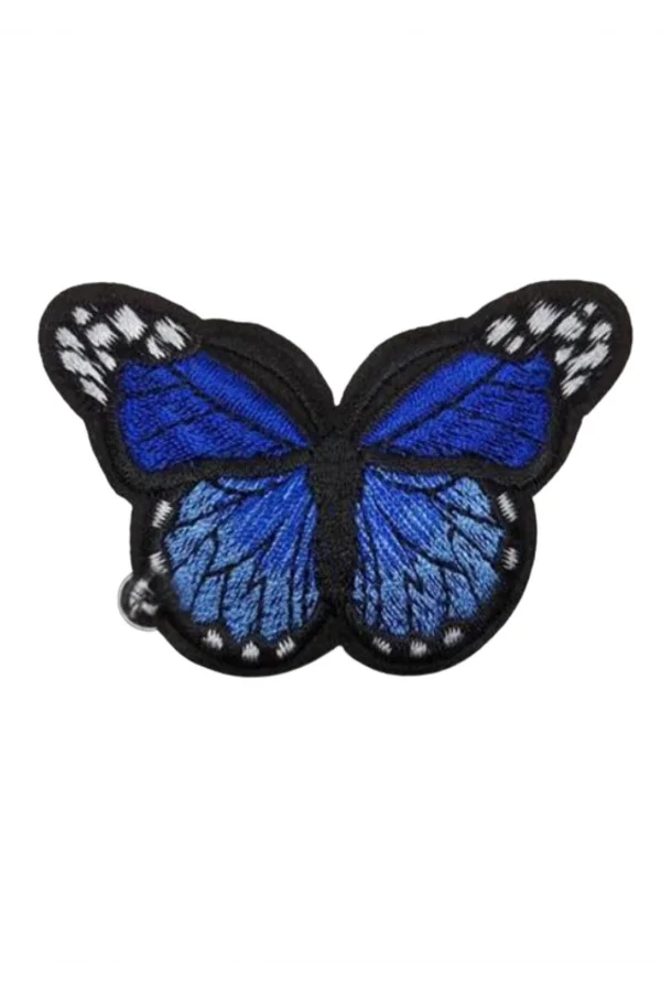 Aplike Ütü İle Yapışan Kelebek Lacivert Arma 7x5 cm
