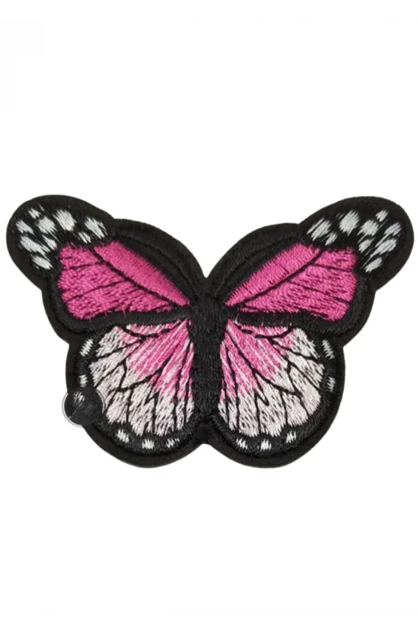 Aplike Ütü İle Yapışan Kelebek Pembe Arma 7x5 cm