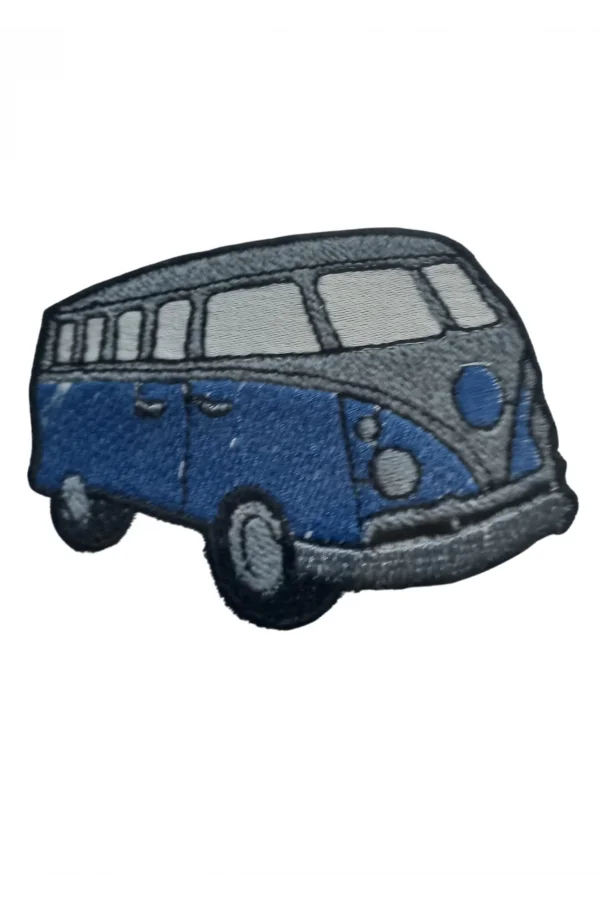Aplike Ütü İle Yapışan Otobüs Mavi - Gri Arma 4x2 cm