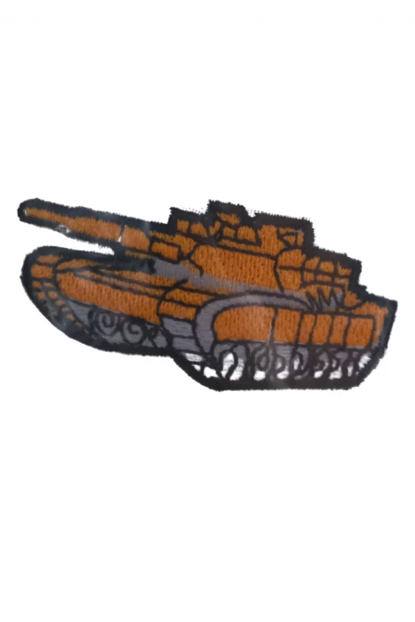 Aplike Ütü İle Yapışan Tank Turuncu Arma 4x3 cm
