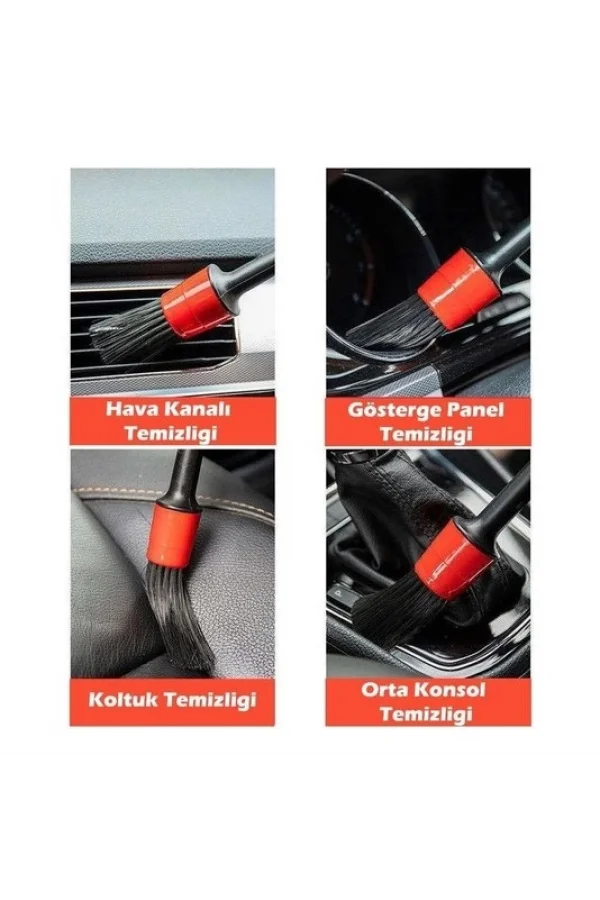 Araba Temizlik Detay Fırçası 5+1 Set