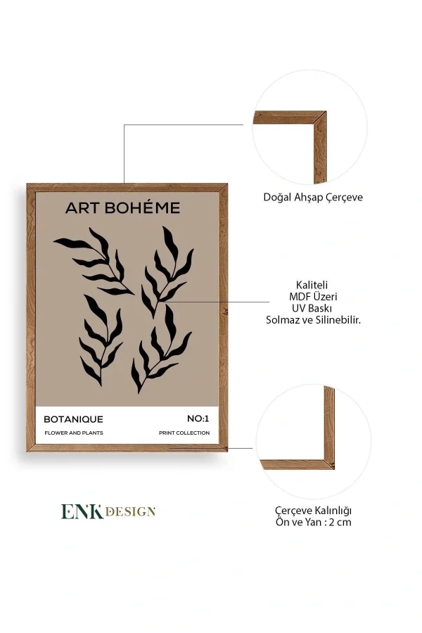 Art Boheme Ahşap Çerçeveli Tablo