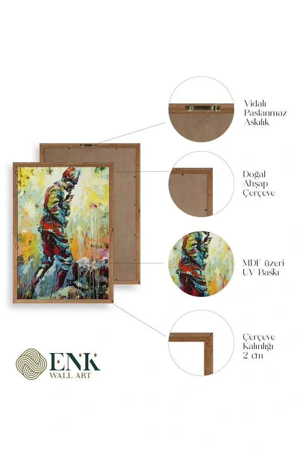 Atatürk Ahşap Çerçeveli Tablo