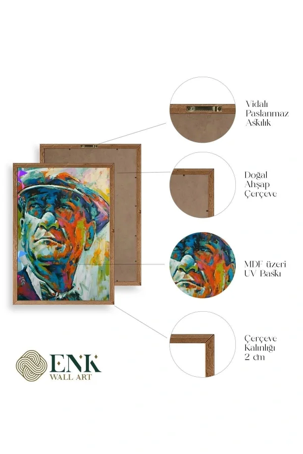 Atatürk Ahşap Çerçeveli Tablo