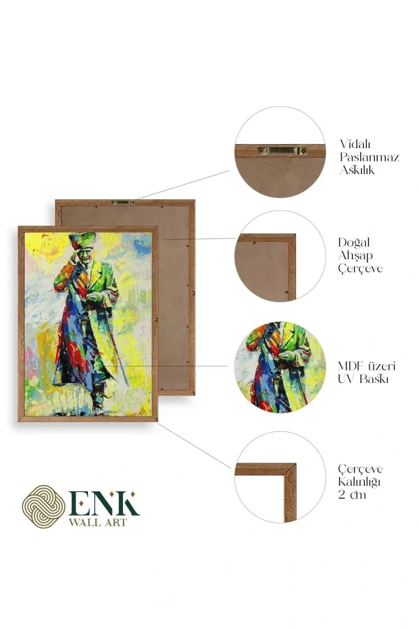 Atatürk Ahşap Çerçeveli Tablo