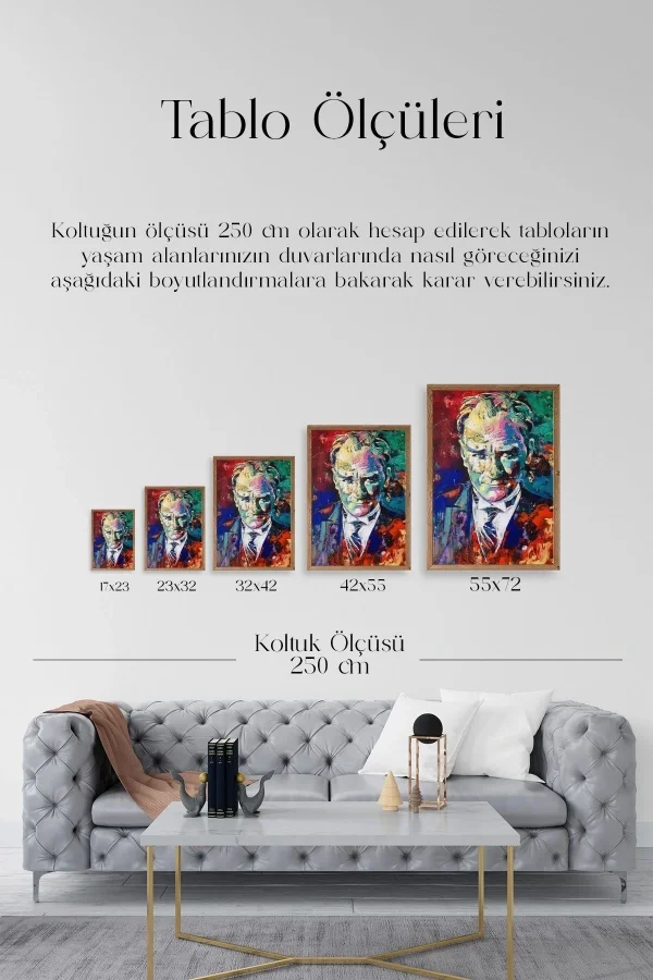 Atatürk Ahşap Çerçeveli Tablo