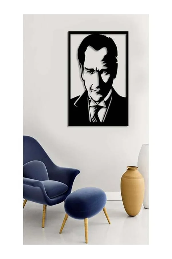 Atatürk Silüet Ahşap Duvar Tablosu