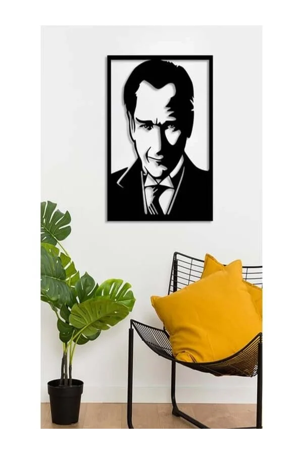 Atatürk Silüet Ahşap Duvar Tablosu
