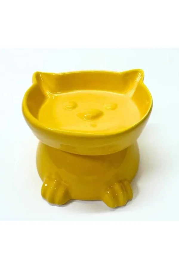 Ayaklı Kulaklı Seramik Mama Kabı