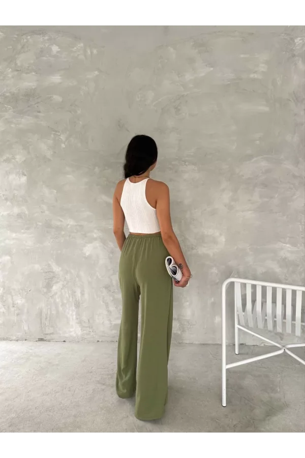 Ayrobin Oversize Kadın Pantalon - Mint Yeşili
