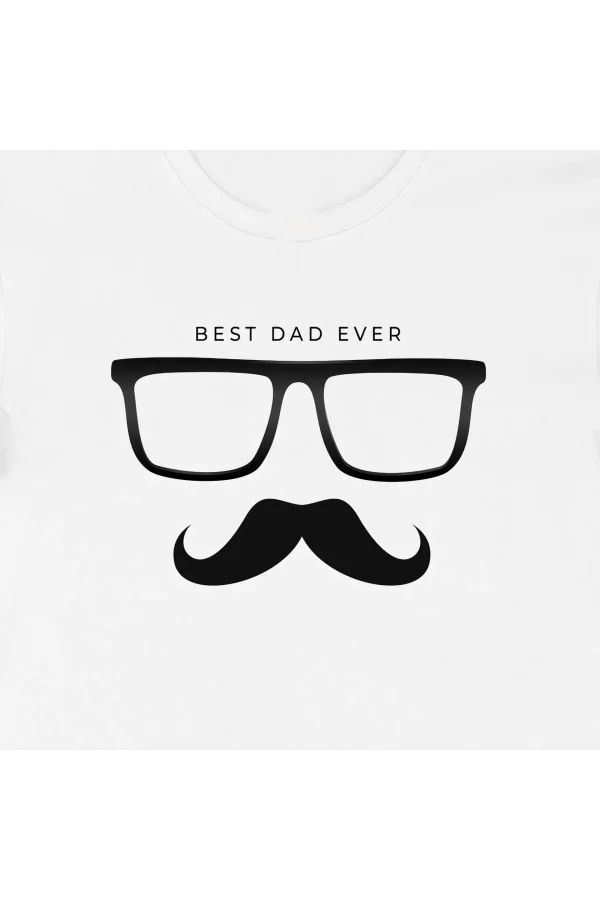 Babalar Günü Baskılı T-shirt - Beyaz