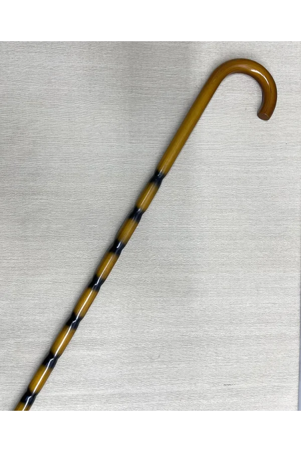 Bambu Desenli Zarif Ahşap Baston