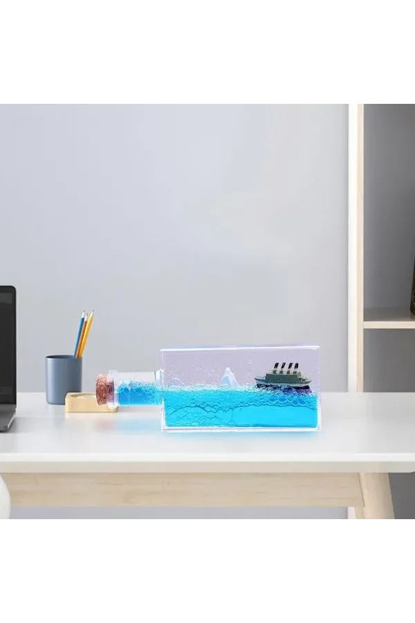 Batmayan Gemi Şişe Akvaryum