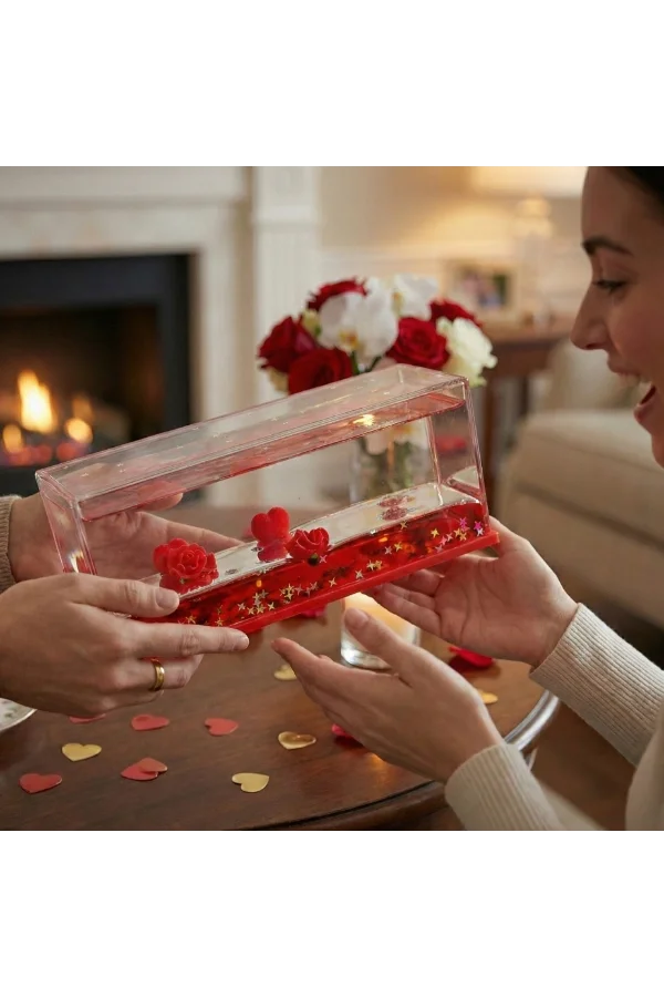 Batmayan Kalpli Güllü Akvaryum Hediyelik