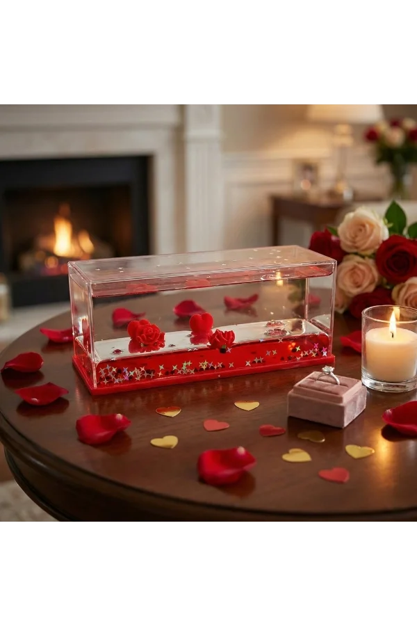 Batmayan Kalpli Güllü Akvaryum Hediyelik