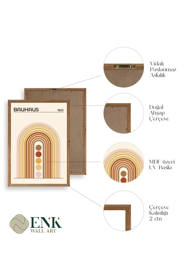 Bauhaus Ahşap Çerçeveli Tablo