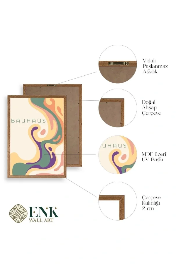 Bauhaus Ahşap Çerçeveli Tablo