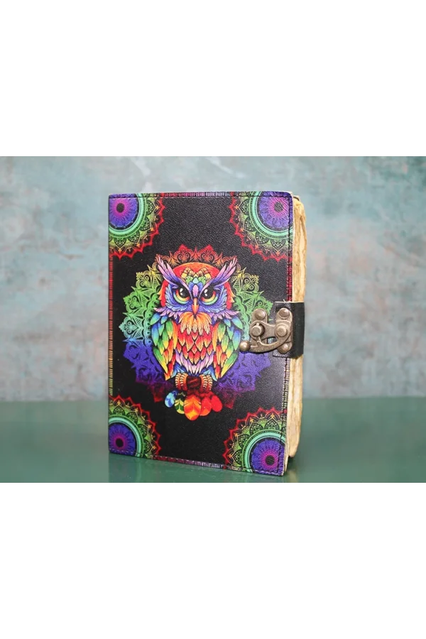 Baykuşlu Deri Defter Model 2