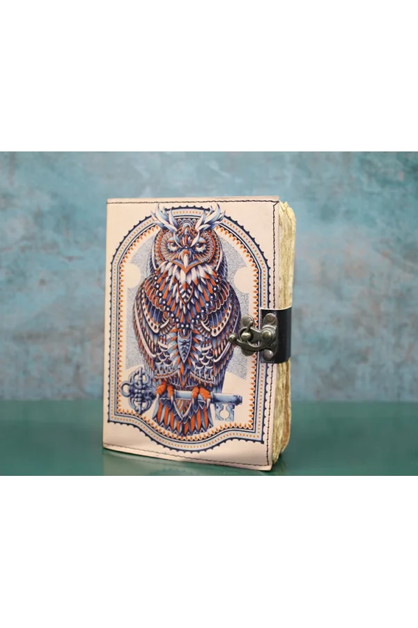 Baykuşlu Deri Defter Model 3